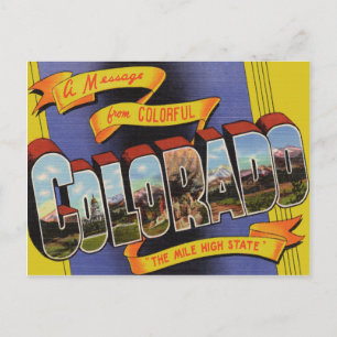 Vintages Colorado Ankündigungspostkarte