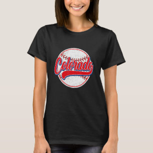 Vintages Colorado City Baseball für Männer Frauen T-Shirt