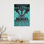Vintages Columbia-Fahrrad-Werbeplakat Poster (Küche)