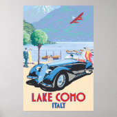 Vintages Comer Werbeplakat für den See Poster (Vorne)