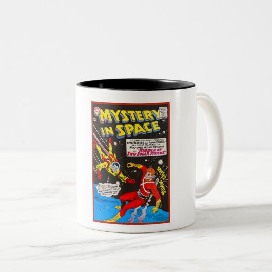 VINTAGES COMIC 1964 SCIENCE FICTION ZWEIFARBIGE TASSE (VorderseiteRechts)