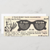 Vintages Comic Book X-Ray-Sonderausgabe-Karte (Vorne/Hinten)