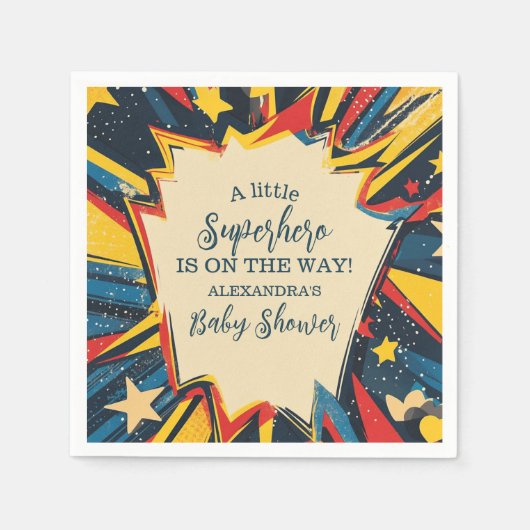 Vintages Comic Boy Baby Dusche Serviette (Vorderseite)