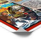 VINTAGES COMIC BUCH ART ILLUSTRATIONEN POSTER (Ecke)