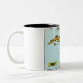 Vintages Comic Buch Karte Kubas Zweifarbige Tasse (Links)