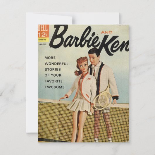 Vintages Comic Buchcover-Karte Mitteilungskarte (Vorderseite)