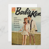 Vintages Comic Buchcover-Karte Mitteilungskarte (Vorne/Hinten)