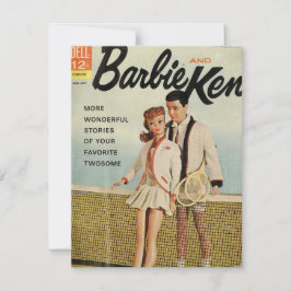 Vintages Comic Buchcover-Karte Mitteilungskarte