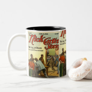 Vintages Comic Buchcover Zweifarbige Tasse
