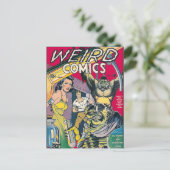 Vintages Comic Buchübersicht Kunst Postkarte (Stehend Vorderseite)