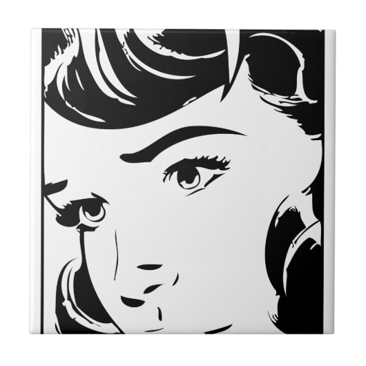 Vintages Comic Fliese (Vorderseite)