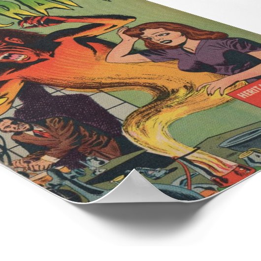 Vintages Comic Poster (Ecke)