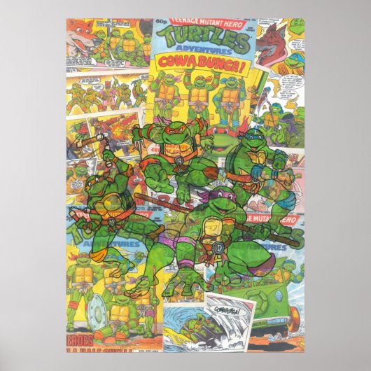 Vintages Comic Teenage Mutant Heroschildkröten Poster (Vorne)