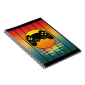 Vintages Computerspiel für Sunset Gamer Notizblock (Rechte Seite)