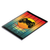 Vintages Computerspiel für Sunset Gamer Notizblock (Linke Seite)