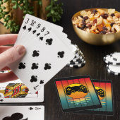 Vintages Computerspiel für Sunset Gamer Spielkarten (In Situ)