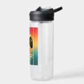 Vintages Computerspiel für Sunset Gamer Trinkflasche (Links)
