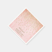 Vintages Confetti Rosa Serviette (Ecke)