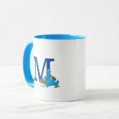 Vintages Cookie-Monster, das Cookies einnimmt Mono Tasse (Vorderseite Links)