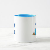 Vintages Cookie Monster Eating Cookies Monogram E Tasse (Zentrum)