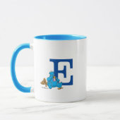 Vintages Cookie Monster Eating Cookies Monogram E Tasse (Links)