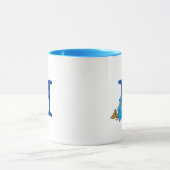 Vintages Cookie Monster Eating Cookies Monogram H Tasse (Zentrum)
