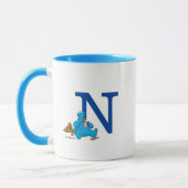 Vintages Cookie Monster Eating Cookies Monogram N Tasse (Links)