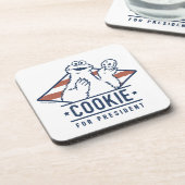 Vintages Cookie-Monster für den Präsidenten Getränkeuntersetzer (Linke Seite)