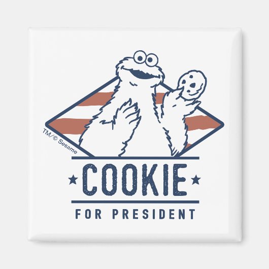 Vintages Cookie-Monster für den Präsidenten Magnet (Vorne)