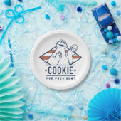 Vintages Cookie-Monster für den Präsidenten Pappteller (Party)