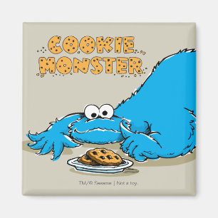 Vintages Cookie Monster Plate Magnet