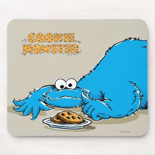 Vintages Cookie Monster Plate Mousepad (Vorne)