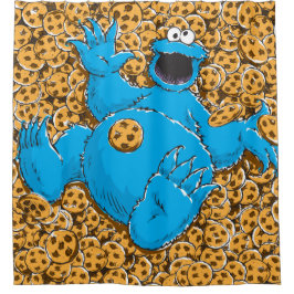 Vintages Cookie-Monster und Cookies Duschvorhang