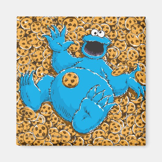 Vintages Cookie-Monster und Cookies Magnet (Vorne)