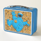 Vintages Cookie-Monster und Cookies Metall Brotdose (Rückseite)