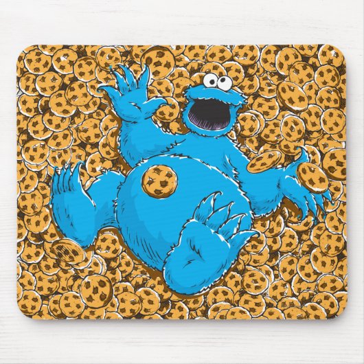 Vintages Cookie-Monster und Cookies Mousepad (Vorne)
