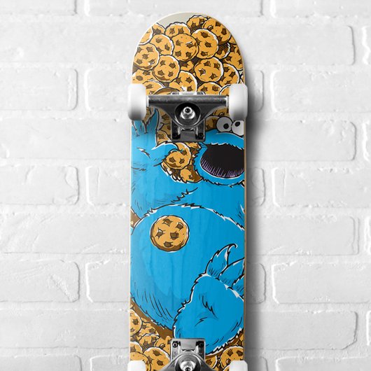 Vintages Cookie-Monster und Cookies Skateboard