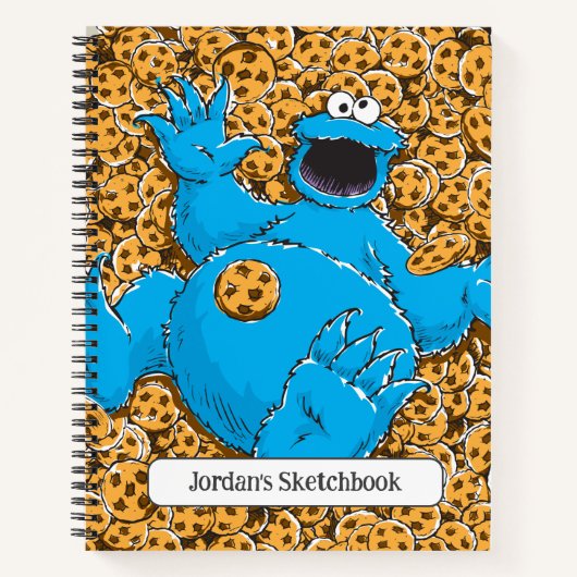 Vintages Cookie-Monster und Zeichnend Cookies Notizblock (Vorderseite)