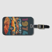 Vintages cooles Auto aus dem Jahr 1974 Gepäckanhänger (Vorderseite (Horizontal))