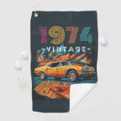 Vintages cooles Auto aus dem Jahr 1974 Golfhandtuch (Insitu)