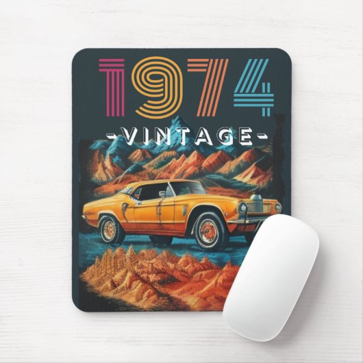 Vintages cooles Auto aus dem Jahr 1974 Mousepad (Mit Mouse)
