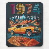 Vintages cooles Auto aus dem Jahr 1974 Mousepad (Vorne)