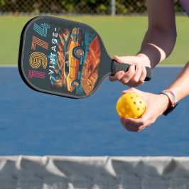 Vintages cooles Auto aus dem Jahr 1974 Pickleball Schläger