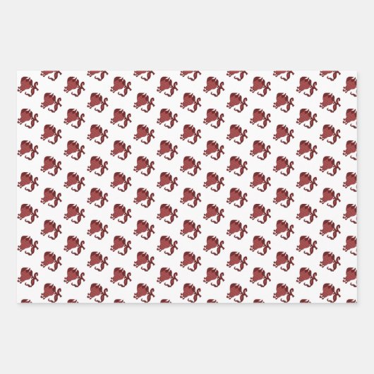 Vintages cooles Blumenmuster Geschenkpapier Set (Vorderseite 3)