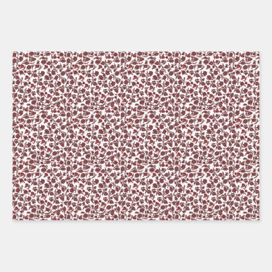 Vintages cooles Blumenmuster Geschenkpapier Set (Vorderseite 2)