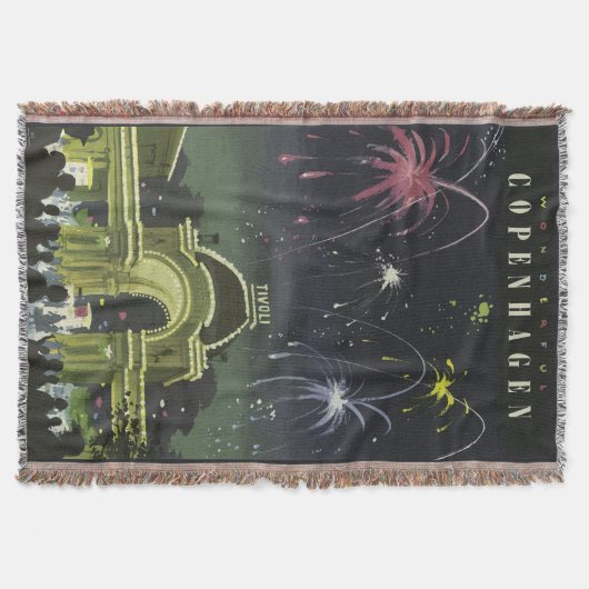 Vintages Copenhagen Illustration Travel Poster Decke (Vorderseite)