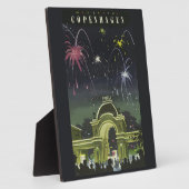 Vintages Copenhagen Illustration Travel Poster Fotoplatte (Seite)