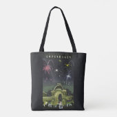 Vintages Copenhagen Illustration Travel Poster Tasche (Rückseite)