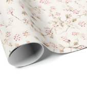 Vintages Coquette Berries Packpapier (Rolleneckpunkt)