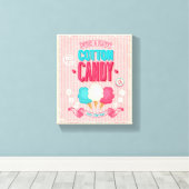Vintages Cotton Candy Poster Leinwanddruck (Insitu (Holzboden))